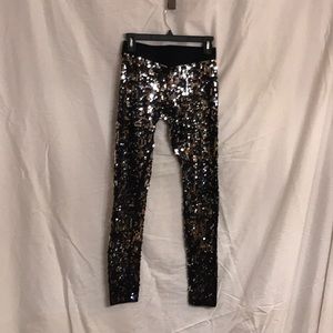Express sequin leggings. Elastic waistband. Worn only a few times. Size XS.
